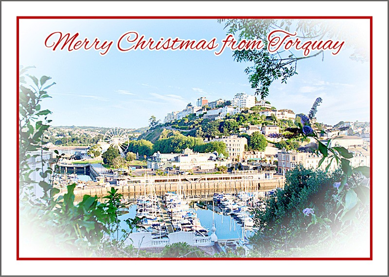 4 left TQ203 Torquay - XMAS CARDS Torquay St Marychurch, Babbacombe and Cockington