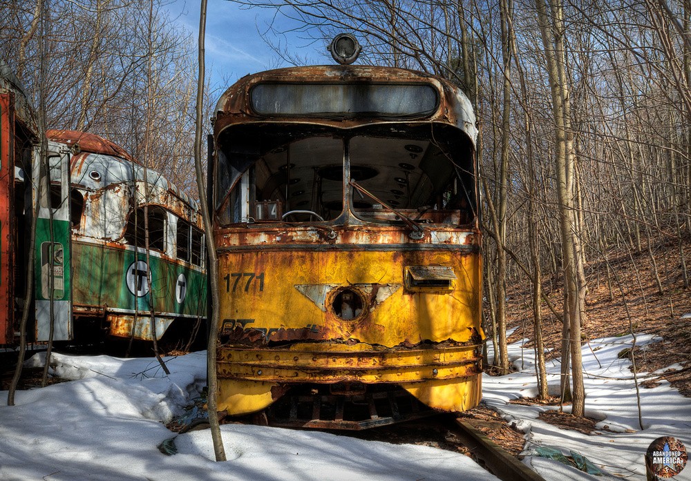 Trolley Graveyard | 1947 Yellow St Louis PCC PA Transit Car - The Trolley Graveyard