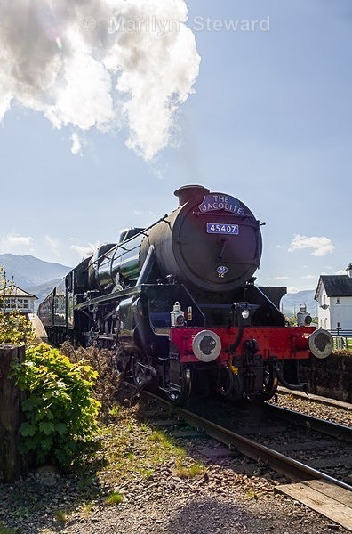 Jacobite train near Neptune's staircase-1 - Scotland