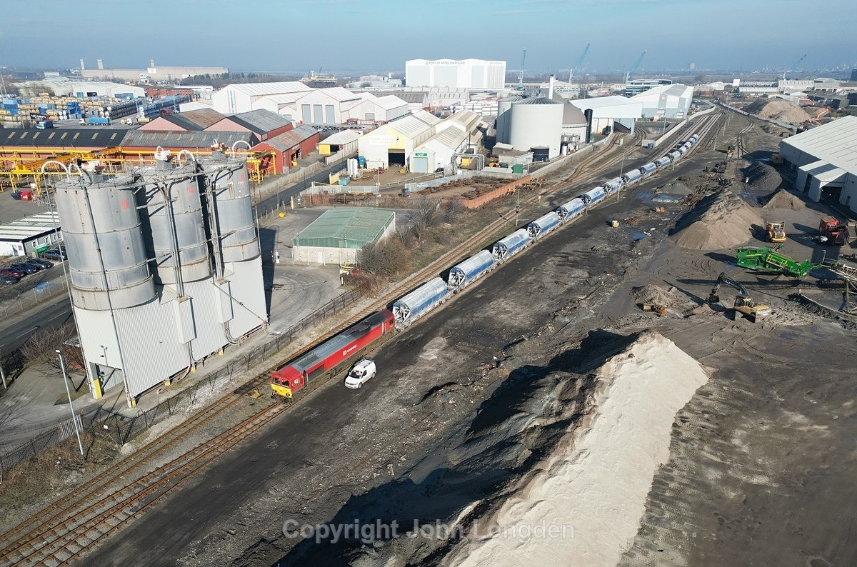 JL - 14.2.23 66118 6F33 Middlesbrough Dawson's - Boulby, Boro Goods - Teesside (west to east)