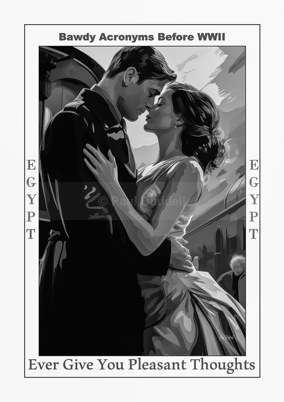 Bawdy Acronyms before WWII Paintings by Paul Duddell, Whispers & Strokes - Artist, Painter, and Photographer