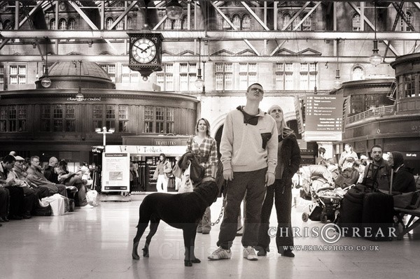 Waiting for the Train - Black & White