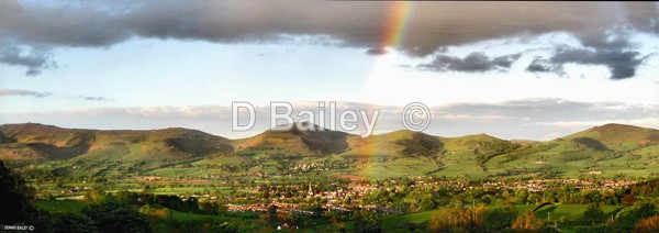 Panoramic landscape photo in the Vale of Clwyd
