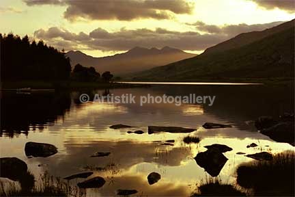 Snowdon evening reflections 85-10-3 - Sceniks.com - Snowdonia landscape photographs by Dave O'Shea