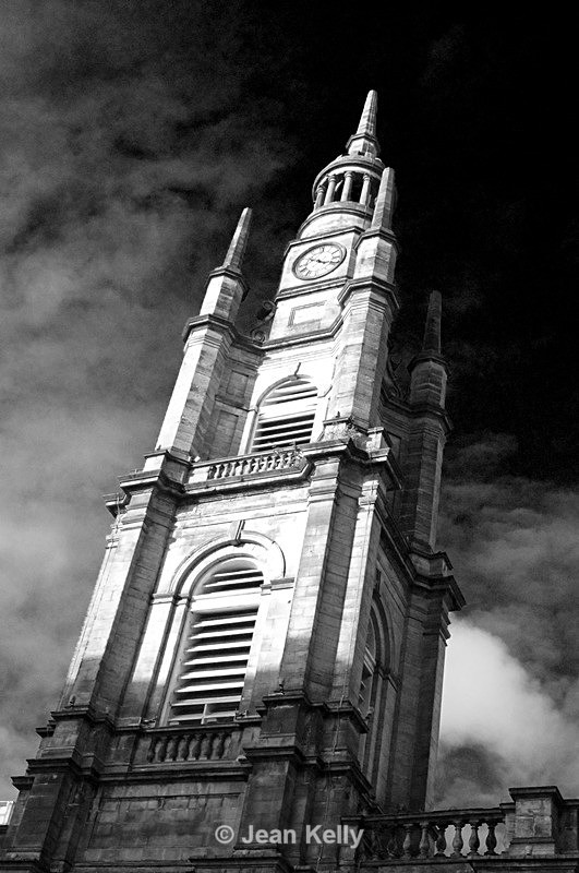 St George's Tron Church, Glasgow - 4256 - Black and white