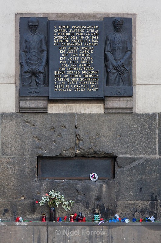 Memorial to the assassins of Reinhard Heydrich - Prague, Czech Republic