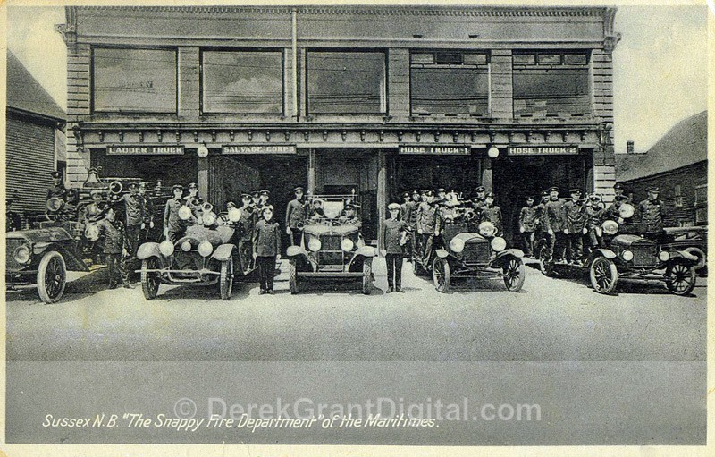 Sussex New Brunswick Snappy Fire Department RPPC - Historic New Brunswick