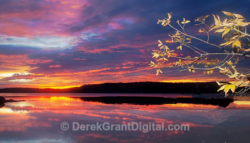 Autumn Sunset over Kennebecasis Bay at Rothesay, NB - Sunset/Moonrise