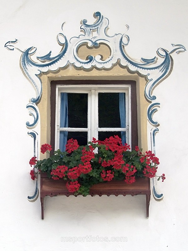 Typical window in Oberau - Travel, city/land scapes