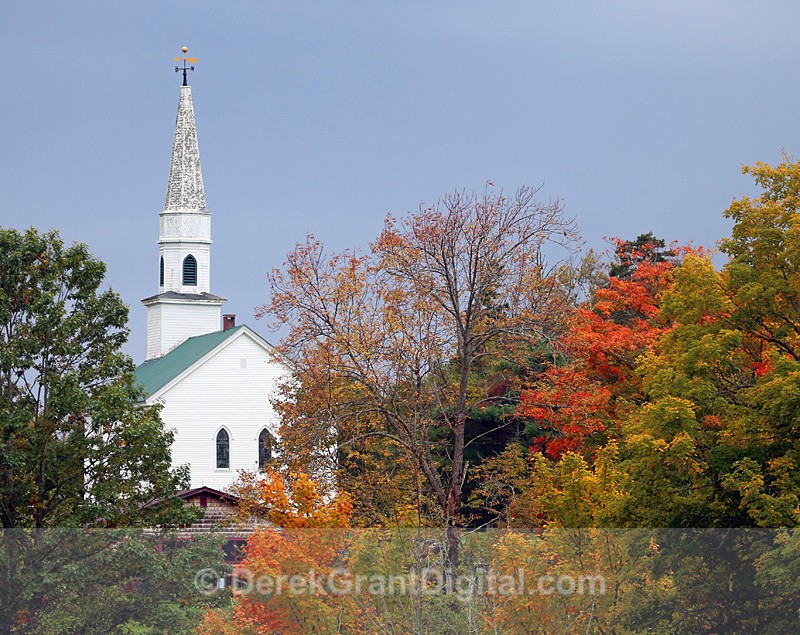 St. James Anglican Church Long Reach New Brunswick - Autumn Foliage - Autumn Foliage