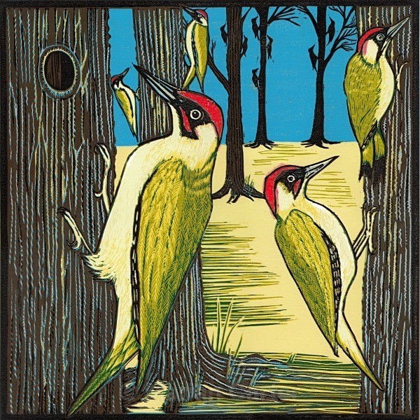Drummers - Reduction Linocuts