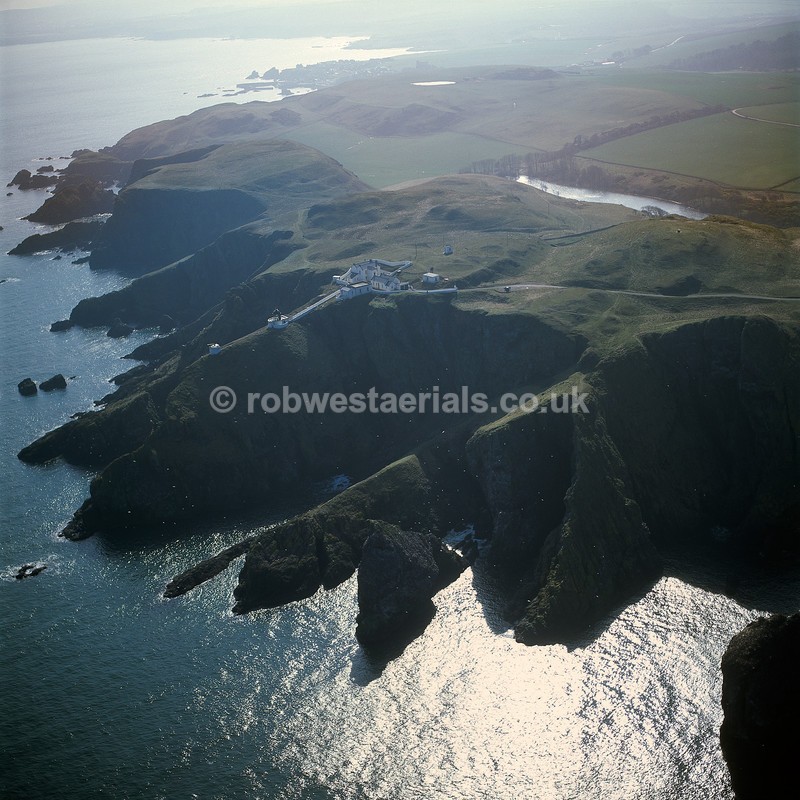 aerial pictures of Scotland east coast coastline sea cliffs at St Abbs
