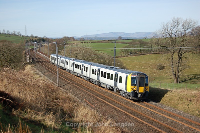10.3.14 - 350407 1S40 09.00 Man Airport - Glasgow - West Coast Main Line (north to south)