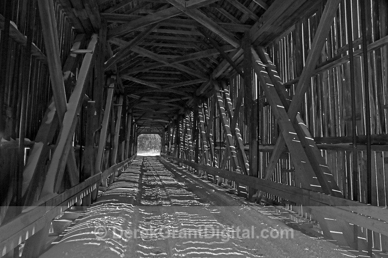 Covered Bridge Interior - Covered Bridges of New Brunswick