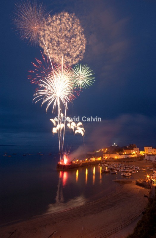 Tenby Habour Fireworks - Nocturnal