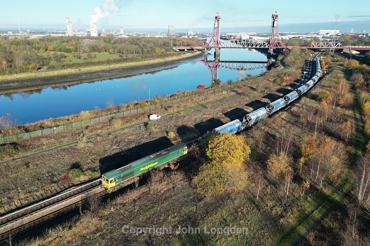 JL - 17.11.23 66512 6F32 Boulby - Middlesbrough Tees Yard East - Teesside (west to east)