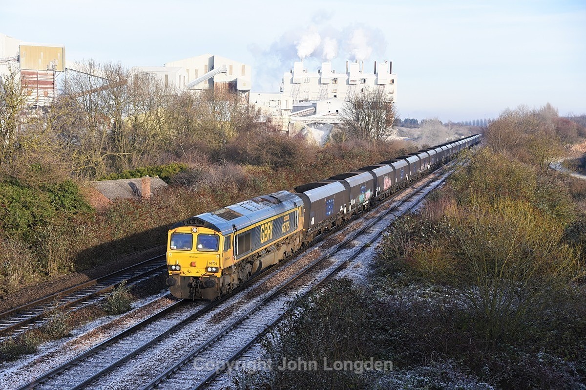 JL - 161222 66705 6Z56 Immingham - Ratcliffe PS Melton Ross - North Lincs