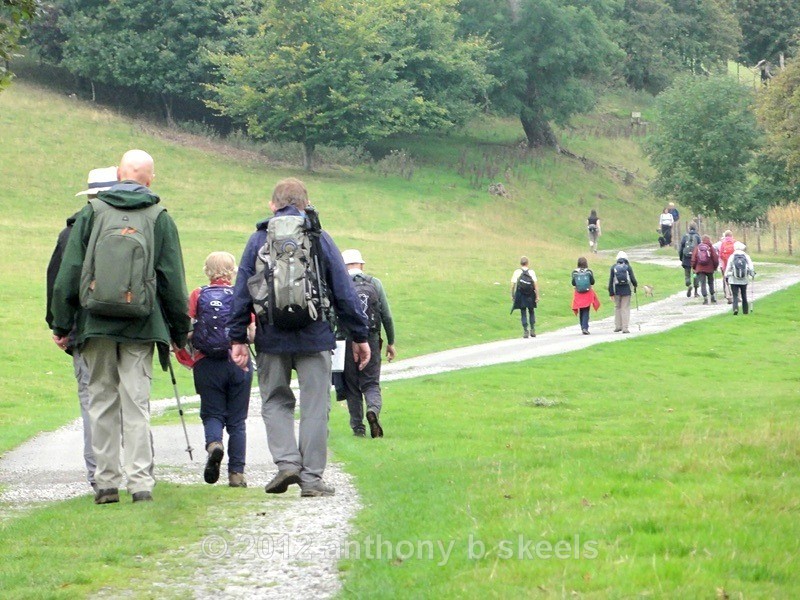 093  Racing for the tearoom through  the Abbey grounds - York Minster Walkers Collection 2024