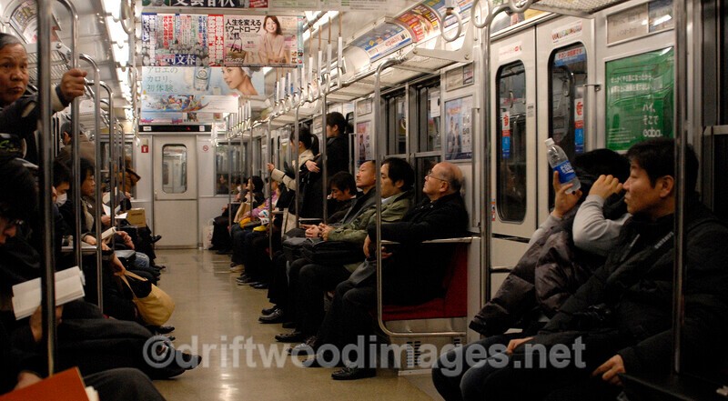 Japan Osaka Japan Metro train insiden carriage - Japan