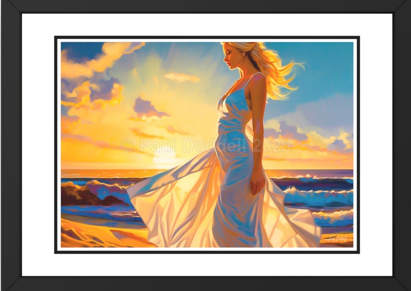 Love on Location, Bride on The Beach Paintings by Paul Duddell, Whispers & Strokes - Artist, Painter, and Photographer