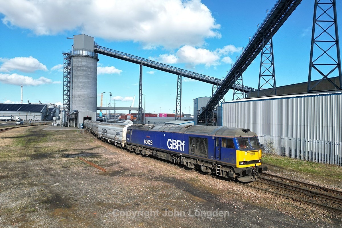 JL - 24.2.24 60026 6N22 Tyne Dock - Lynemouth, Tyne Dock - Blyth & Tyne (north to south)