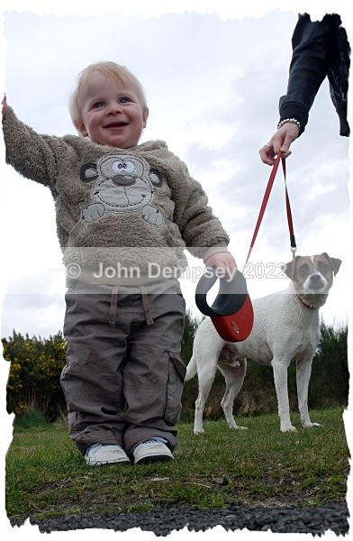 Harley With J - Walking the Dog