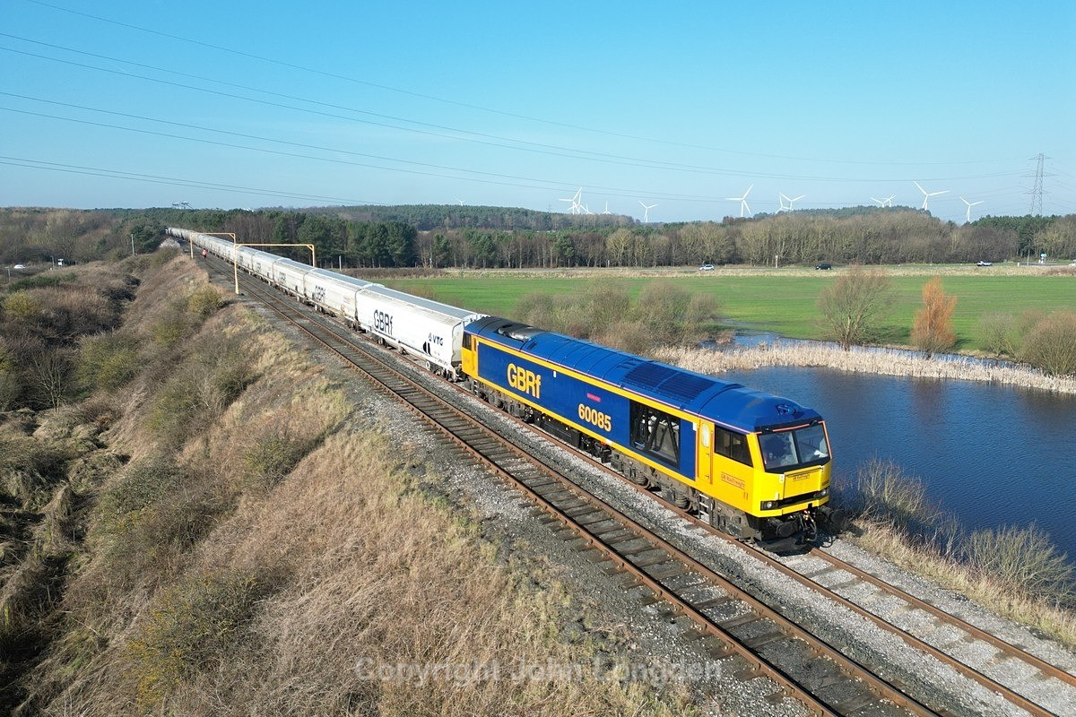 JL - 4.3.24 60085 6N86 Tyne Dock - Lynemouth, Nr Woodhorn - Blyth & Tyne (north to south)