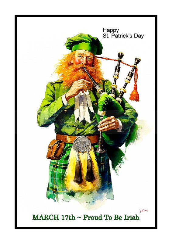 Festive Heartbeat, St Patrick's Day Paintings by Paul Duddell, Whispers & Strokes - Artist, Painter, and Photographer
