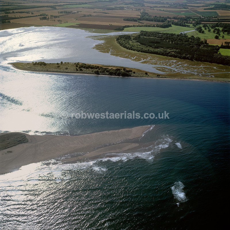 aerial pictures of Scotland east coast coastline at the river Tyne