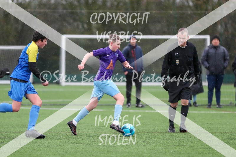 1DX20424 - 2026-02-15 FC Abbey Meads U13 Purple V Royal Wootton Bassett Town Youth U13 Yellow