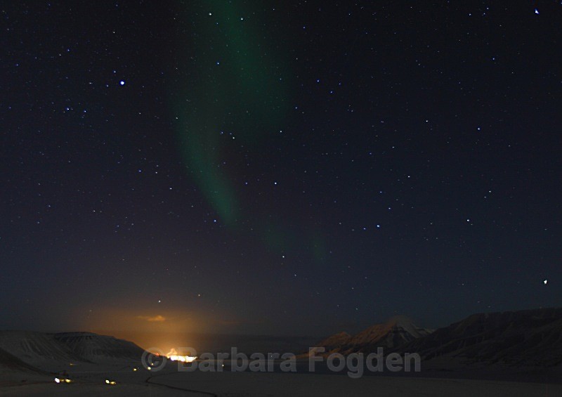 Northern light in Adventdalen 4864 - Polar night