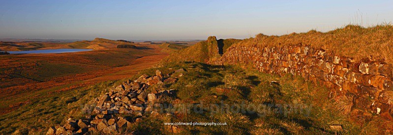 Hadrians Wall on a spring evening.    ref had wall 2 - Panoramic Landsapes