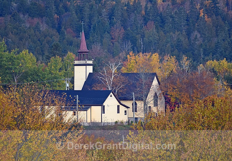 New Brunswick Autumn Foliage Bloomfield Church - Churches of New Brunswick
