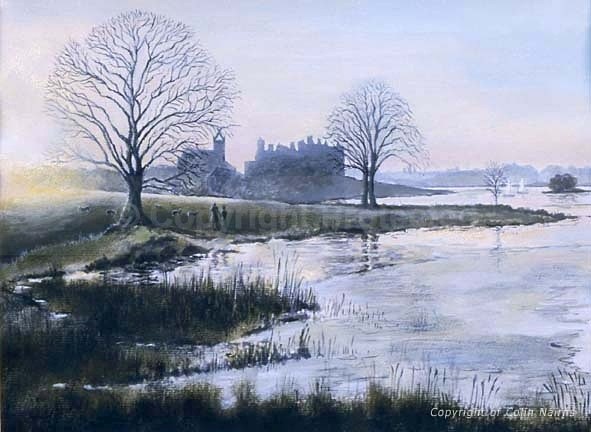 'Linlithgow Loch in winter' - Landscapes