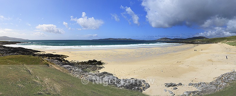 Panorama of South Harris beach & Sound of Taransay - Scotland