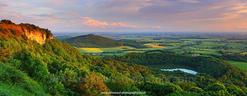 Evening Light over Sutton Bank       ref sb14 - Panoramic Landsapes