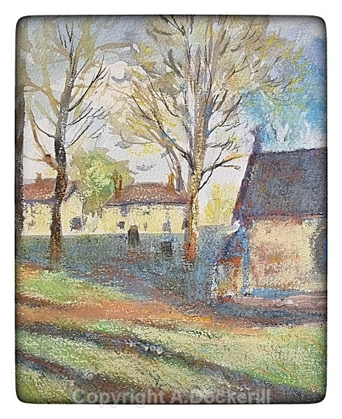 Haddenham Churchyard - Pastel Paintings