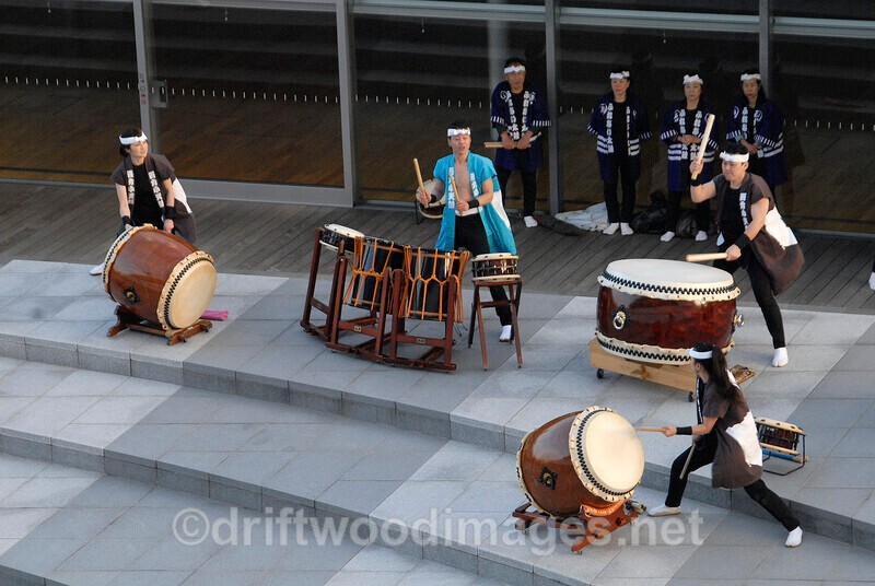 Japan Nagasaki Japan drummers on quayside 2 - Japan