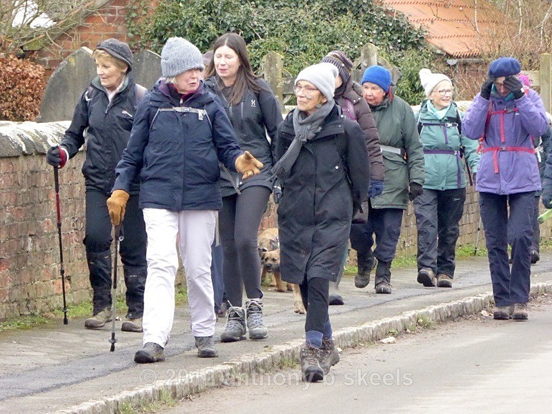 006 Picture that tells so many stories  walking to lunch in Skipwith - York Minster Walkers Collection 2025