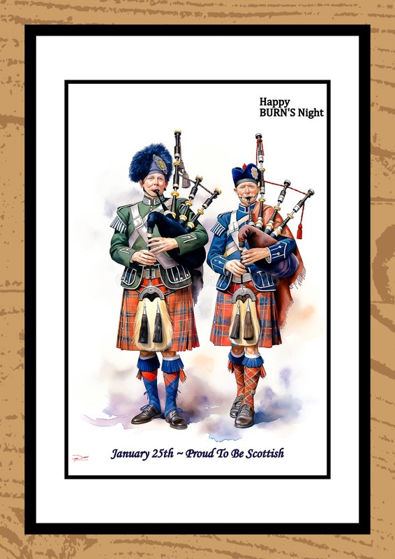 Burn's Night Watercolour Paintings - Heritage & Hearth by Artist Paul Duddell