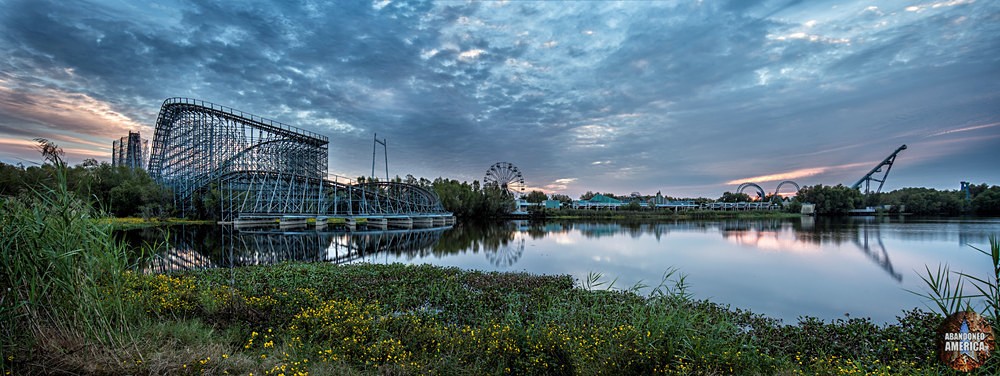 Abandoned Six Flags (New Orleans, LA) | Sunrise Panorama - Six Flags New Orleans