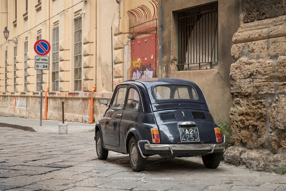 Original Blue - Fiat 500, Palermo, Sicily, Italy - Veicoli d’Italia