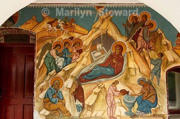 Cernica Monastery cloisters mural #2 - Eastern Europe