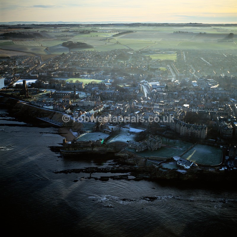 aerial pictures of Scottish east coast coastline coastal towns villages tourist attractions of Scotland