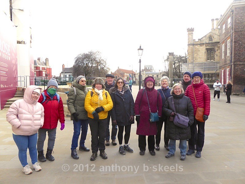 001 Group pose awaiting  four more walkers - York Minster Walkers Collection 2026