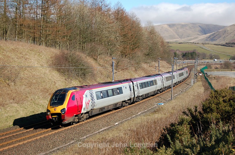 JL - 18.3.16 221105 9M52 0852 Edin - Euston, Beckfoot - West Coast Main Line (north to south)