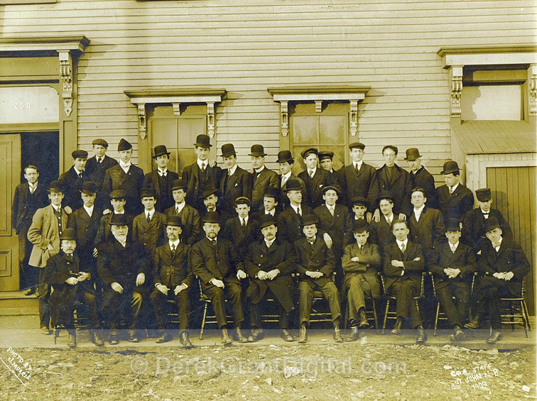 CPR Staff St. John, New Brunswick Canada 1909 J. Morris - Historic New Brunswick