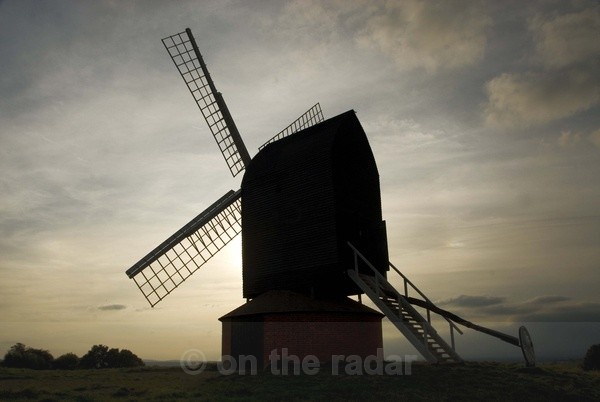 Brill Post Mill at Sunset - Windmills