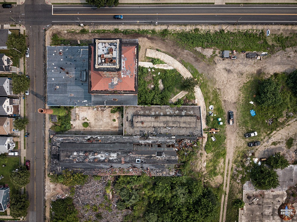 Remington Arms Factory (Bridgeport, CT) | Shot Tower Overhead - Remington Arms Munition Factory