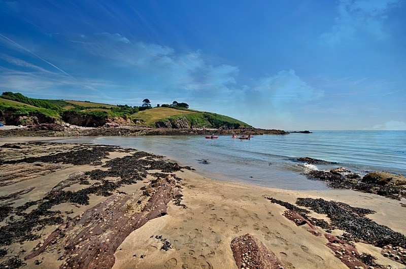Talland Bay low tide - Polperro